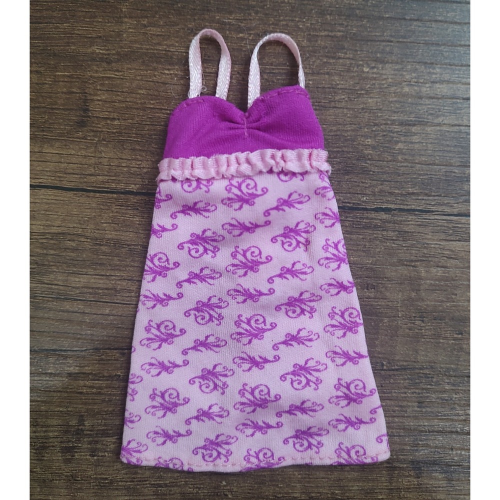 Fashion Doll Dress Short Sundress Spaghetti Strap Light Pink Magenta Flourish